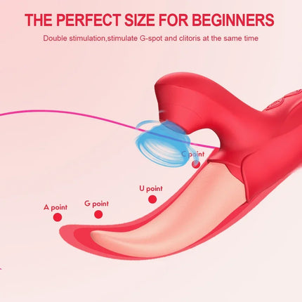 Powerful Sucking Vibrator for Women Tongue Licking Clitoris Stimulator Sucker Vagina Massager Masturbation Adult Sex Toys Goods