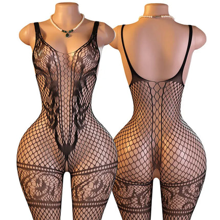 Desire Sultry Women's Summer Sexy Clothing Crotchless BodyStocking Sheer Bras And Ultra-Thin Intimate Lingerie Curve Underwear