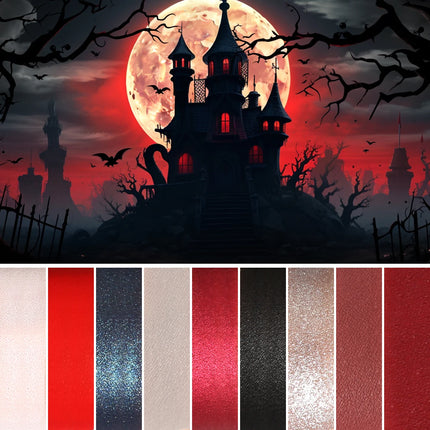 Dark Black Red Eyeshadow Palette Goth Clown Halloween Makeup, White Silver Glitter Eyeshadow Makeup Pallete
