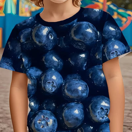 Fashion Lime Lemon Pattern T-Shirt for Kids Hot Sale Fruit 3D Printed T Shirts Summer Round Neck Tees Tops Loose Short Sleeves