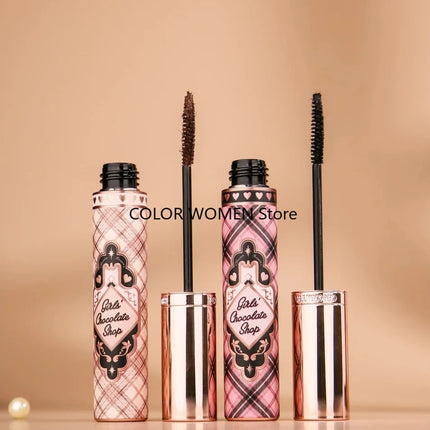 Flower Knows Chocolate Shop Mascara Black Brown Makeup With Fibre Brush Lengthening  Perfectly Defined Lashes 3.5ml