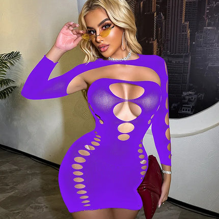 Hot Women's Plus Size Open Crotch Lingerie Bodysuit Sheer Fishnet Stockings Mesh Tights For Seductive Evening Wear bodysuit