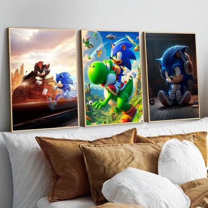 Sonic Self-adhesive Poster Sticker Waterproof / Sonic Self-adhesive Poster Sticker