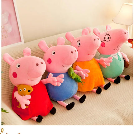 New Peppa Pig and George family cartoon plush toy dolls, blue and pink pig dolls, festival gifts, dolls, birthday gifts