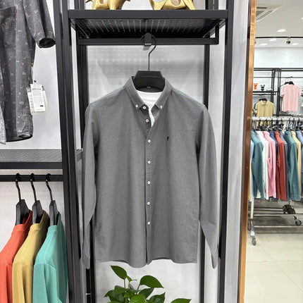 100% Cotton Corduroy Shirt - Green Long Sleeve M-4XL - Spring Autumn Slim Fit Candy Color Collection