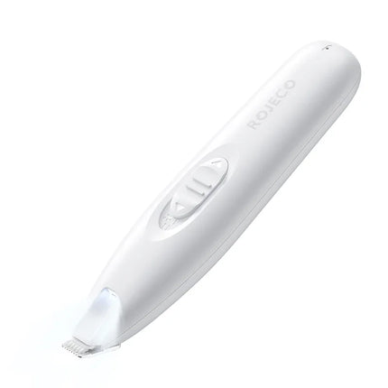 ROJECO Pet Electric Clipper For Dog Cat Claw Hair Trimmer Rechargeable Pets Dogs Foot Haircut Grooming Shaver With LED Light