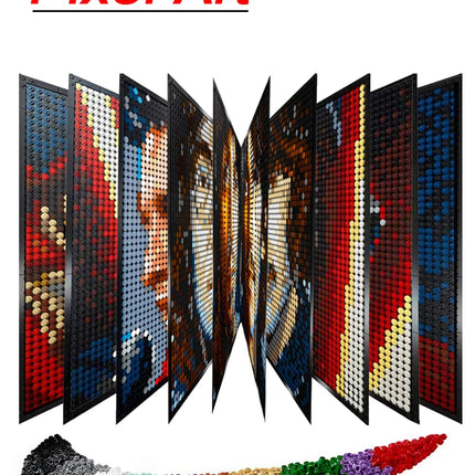 Classic Pixel Art Painting Building Blocks Set Mosaic DIY Bricks Movie Toys Wall Decorations Challenging Creative Christmas Toy