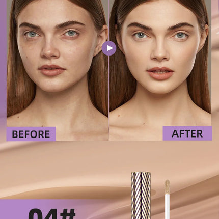 QIBEST Concealer Waterproof and Sweat Resistant Long Lasting Concealer Blush Cover Stains Acne Marks and Fade Dark Circles