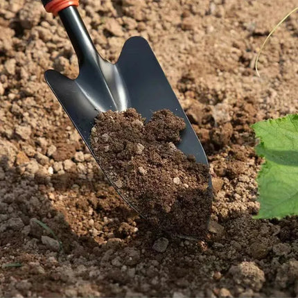 Ergonomic Metal Garden Trowel with Black Handle And Orange Trim - Ideal for Planting Flowers And Vegetables