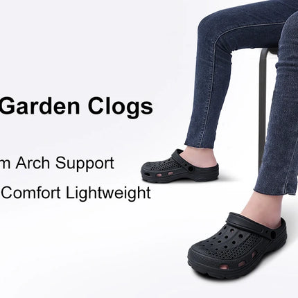 Comwarm Men Clogs Slippers Breathable Garden Sandals Non-Slip Comfort Beach Shoes Men Sandals Indoor Outdoor Casual Fishing Shoe