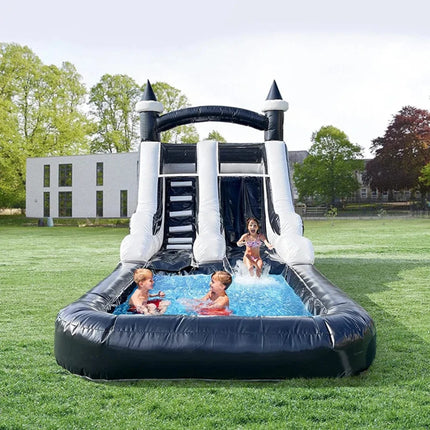 Commercial Grade Inflatable Water Slide with Splash Pool giant Bouncy Castle for Adults Kids for Backyard, Outdoor Slide Park