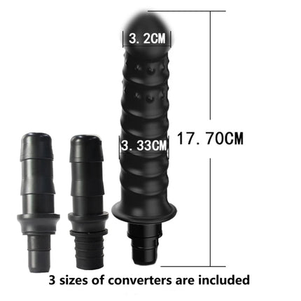 1pc Black Silicone Massage Head, Fascia Gun Massage Head, With Multiple Uses, Including Three Interfaces, Used For Fascia Gun