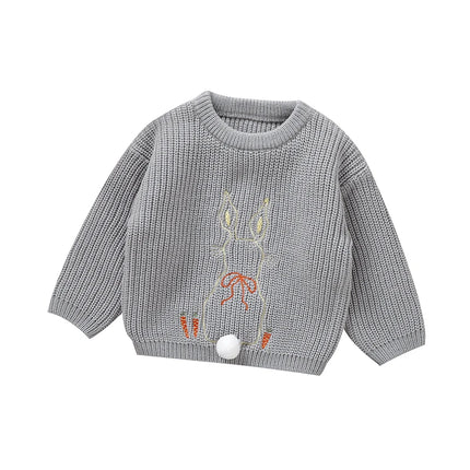 1-3Y Autumn Baby Sweaters Clothes Winter Newborn Boys Girls Round Neck Long Sleeve Knit Loose Pullovers Infantil Toddler Jumpers