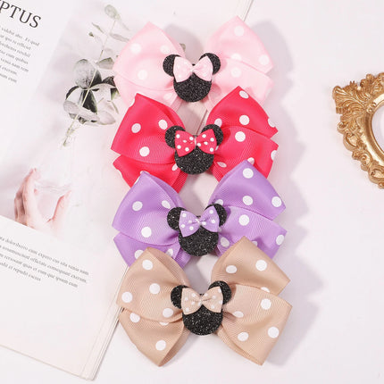 1PCS Sweet Shinny Glitter Bows Hair Clips for Baby Cute Girls Boutique Ponytail Holder Kids Baby Hair Accessories For Hair Gift