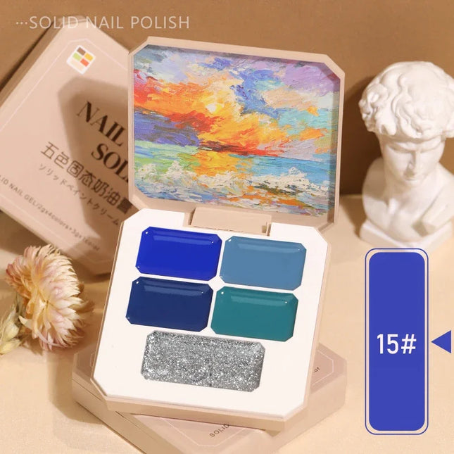 Solid Nail Polish Color Mud Gel Full Coverage Painting Nail Art Glue Mousse Creamy Texture Manicure Varnishes Solid UV Gel Plate