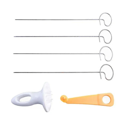 6 Set Spiral Potato Cutter with 4 Stainless Steel Sticks Spiralizer Chips Maker Reusable Potato Twister Kitchen Gadgets