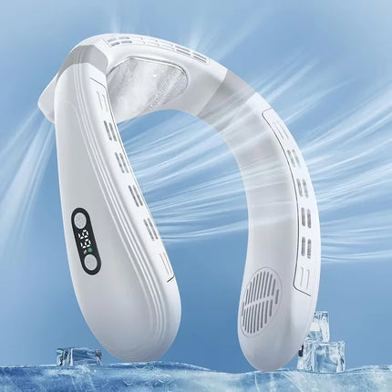 5200mAh Rechargeable Neck Fan with LED Display, USB-C, 3 Speeds, Quiet for Men Women Outdoor Travel