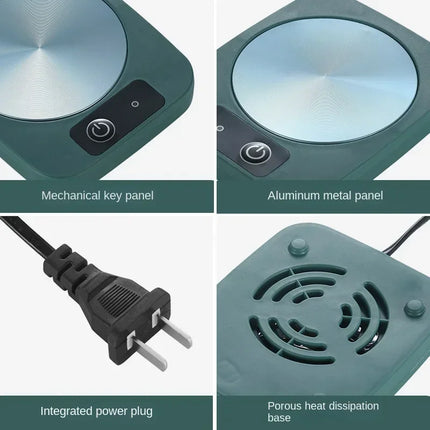 Hot Selling Winter Heated Coasters 55°C Constant Temperature Milk Warmer Pads for Coffee Tea Perfect for Home Office Use