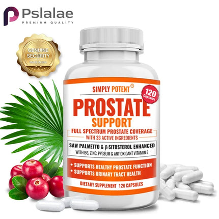 Saw Palmetto, 33 Vitamins & B6, Zinc, Selenium - Prostate Supplement for Men