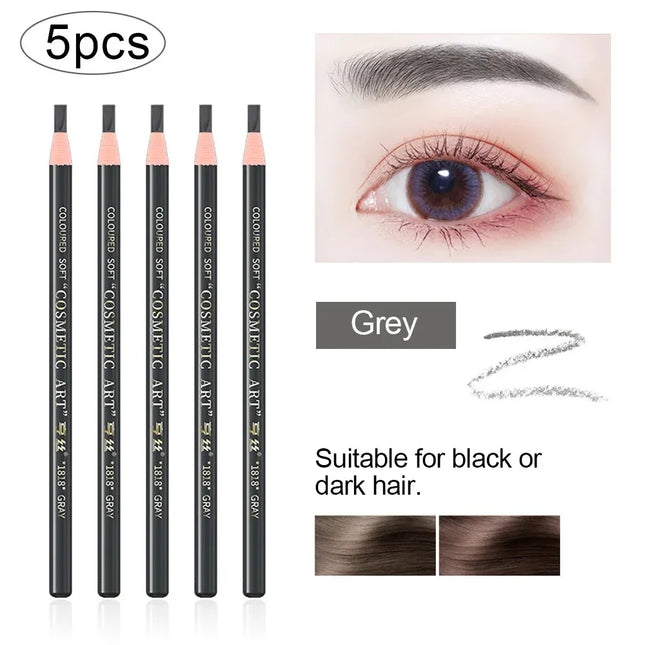 5pcs Hengsi Professional Microblading Pencil Permanent Eyebrow Pencil Tattoo Waterproof Art Tint Makeup Eye Brow Pen