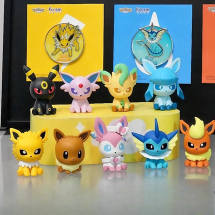 Pokemon Eevee Family Anime Figure Gashapon Capsule Toys Mini Doll Blind Box Toy Collection Ornaments  Gifts
