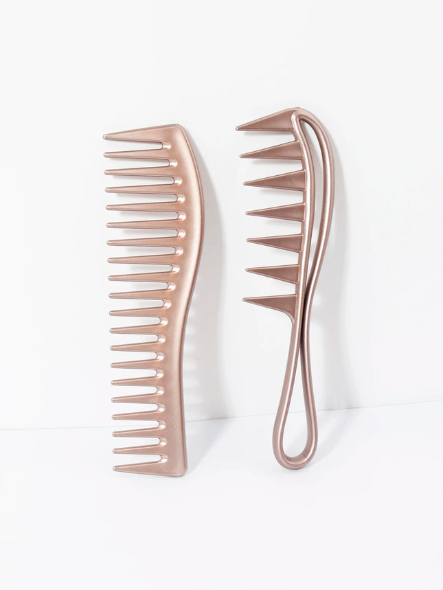 2-piece hair styling comb set, wide-tooth comb, large-tooth comb, styling tools, hair salon, especially for real hair wigs