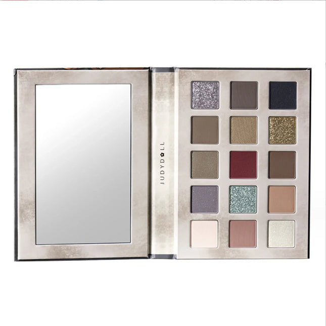 Judydoll Halloween Limited Edition Rose Codex" 15-color Eyeshadow Book Matte Earth Color Shimmer Eye Makeup Eye Glitter