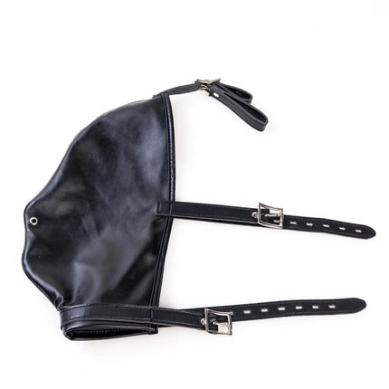 Sexy Adult Roleplay One Glove Corset with Various Half Face Bondage Harness Mask Hood for Fetish Party Games Exotic Costumes