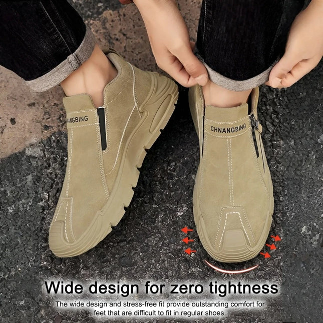 Men's Waterproof Casual Sneakers, Thick-Sole Wear-Resistant Sports Shoes, Non-Slip Comfortable Breathable, Fashionable Practical