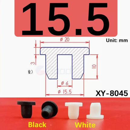 Black Silicone Rubber Hollow Stopper Plug Sealing Hole Caps Dust Plugs Pipe Tube Inserts Bungs Blanking End Cap
