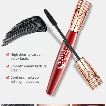 4D Silk Fiber Lash Mascara 2 In 1 Mascara Waterproof Lengthening Cosmetics Eye Mascara Ship Lashes Curling Thick Eye Makeup