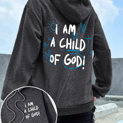 I Am A Child Of God Women Hoodie Street Casual Hooded Cartoons fur-liner Woman Hoodies S-XXL Pullover Clothing