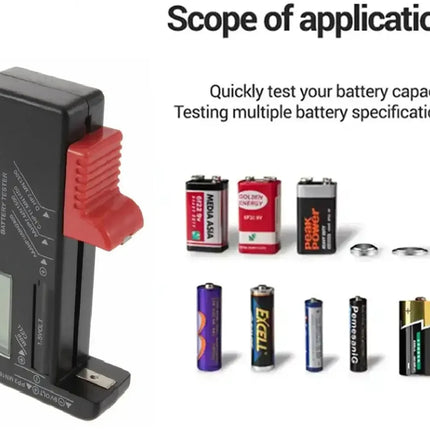 BT-168D Battery Tester Universal Digital LCD Tester AA AAA CD 9V 1.5V Button Cell Voltage Battery Voltage Tester