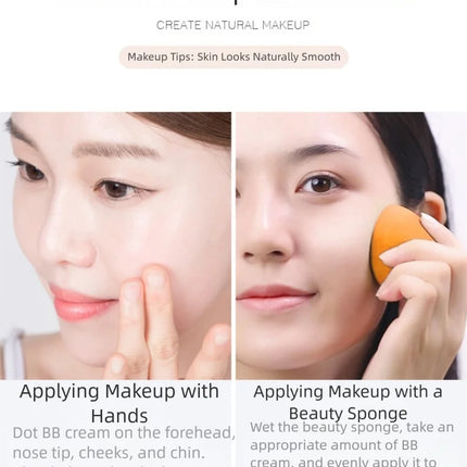 Oil Control Waterproof Long Lasting BB Cream Foundation Concealer Brightening Moisturizing Face Makeup Base Liquid