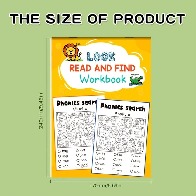 Practice Workbook Match and Color Look Read and Find Interactive Activity Book Phonics The Corresponding Pattern Coloring Book