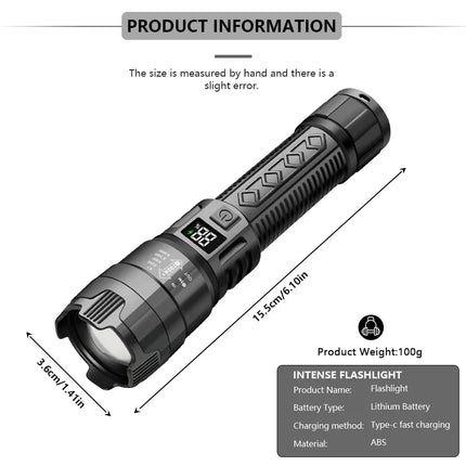 High Strong Power Led Flashlights Tactical Light Super Bright Waterproof Headlamp Charging Camping Fishing Defensa Zoom Lantern