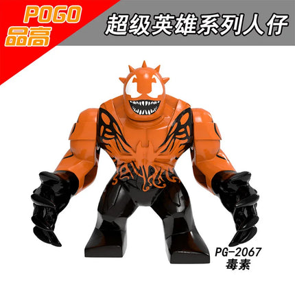 Building blocks, Marvel superheroes, assembled dolls, Spider Man, Iron Man, Venom, Shark, Deadpool, DIY gifts, children's toys