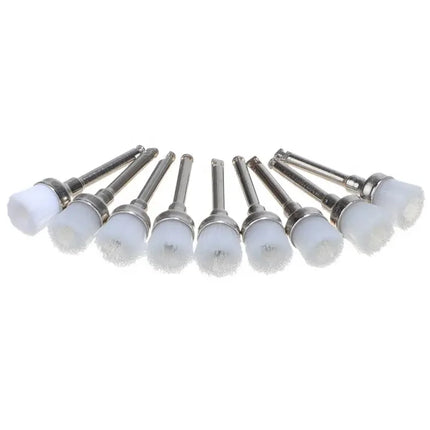 100Pcs/Bag Dental Prophy Brush Tooth Polishing Brushes Latch Screw Type Nylon Bristle Brush for Stain Removal and Polishing