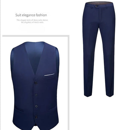 Suits For Men Wedding 2 Pieces Set Elegant Jackets Pants  Blazers Slim Fit Formal Outfit Fashion Business Classic 2025 Costume