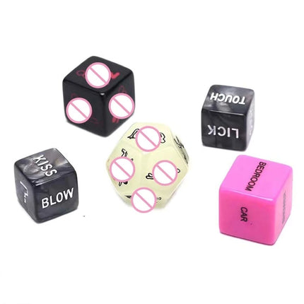 Exotic Sex Dice Toys for Couples - 6/12 Sided Romance Love Flirting Game Adult Entertainment Crap Dice for Bar Erotic Fun