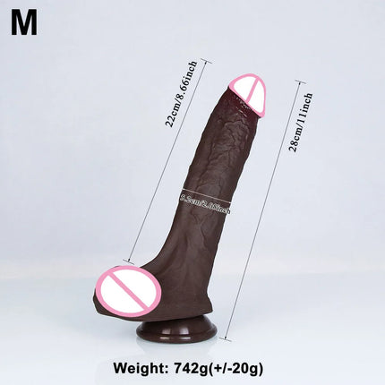 Realistic Soft Big Black Dildo Double Silicone Suction Cup Penis Female Vaginal Masturbation Cock Woman Man Anal Adult Sex Toy