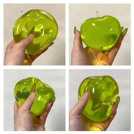 Green Apple Squeezing Fun Relieving Anger Plastic Slow Rebound Squeezing Toy Slow Rebound Stress Relieving Toy