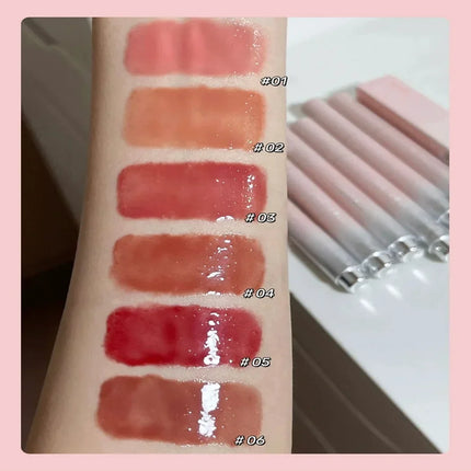 Clear Water Light Solid Lip Gloss Jelly Watery Pink Lipstick Pencil Moisturising Mirror Lipstick Pen Korean Lips Makeup Cosmetic