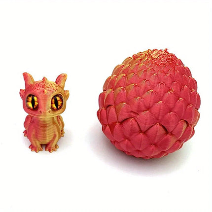 3D Printed Multi-Color Dinosaur Egg Set with Flip Lid - Unique Creative Desktop Decoration Gift Idea