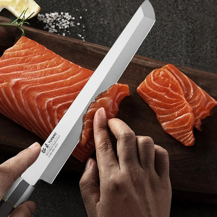 Turwho-Japanese sashimi knife 270mm, kitchen knives, cutting fish meat, filleting slicer, stainless steel, x9cr18mov