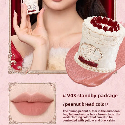 Flower Knows Strawberry Cupid Cake Lip Mud Mist Matte Velvet Lip Cream Lip Makeup 5ml