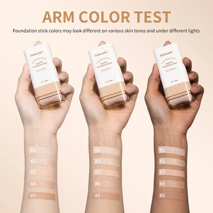 Matte Foundation Stick Waterproof Coverage Travel Flawless Eraser Foundation Stick Lightweight Enhance Skin Radiance Face Makeup