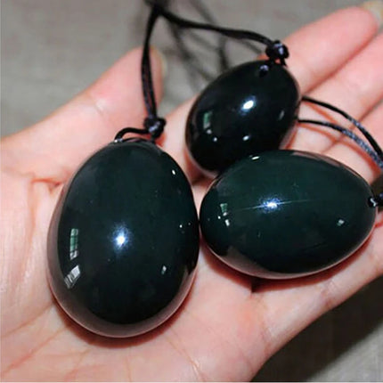 3pc/4pc Yoni Egg Women Kege Exercise Ball Set Natural Jade Stone Yoni Wand Train Pelvic Muscles Vaginal Massage Wellness Health