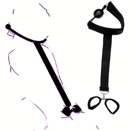 Bdsm Bondage Set Exotic Bed Sex Toys For Adults Mouth Ball Handcuff Restraints Gag Fetish SM Toys Kit for Woman Couples Games