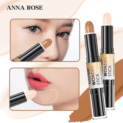 Double-headed shaving stick, high-gloss, waterproof, sweat-proof, high nose bridge, face-lifting, nose shaving pen, novice